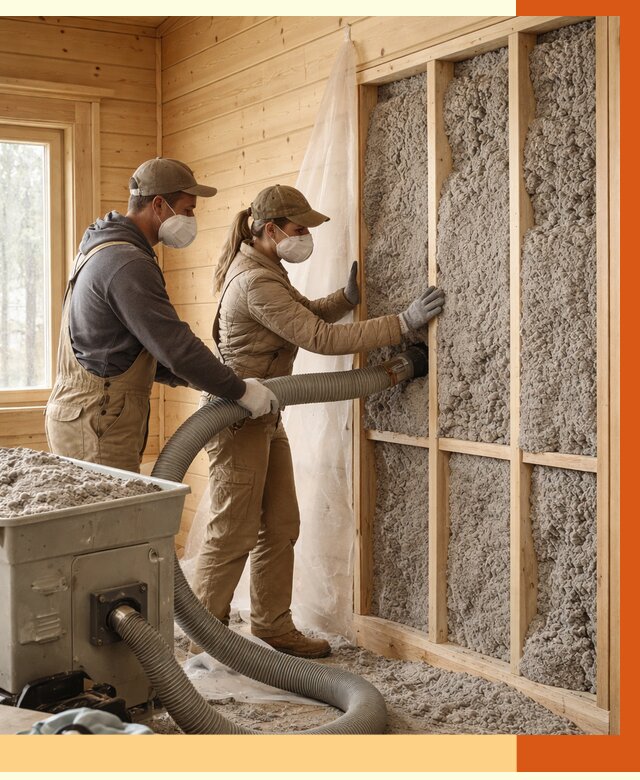 Утепление дачного дома эковатой в Сланцах от 1498 руб./м2 — комплексно, ТепломастерСлы