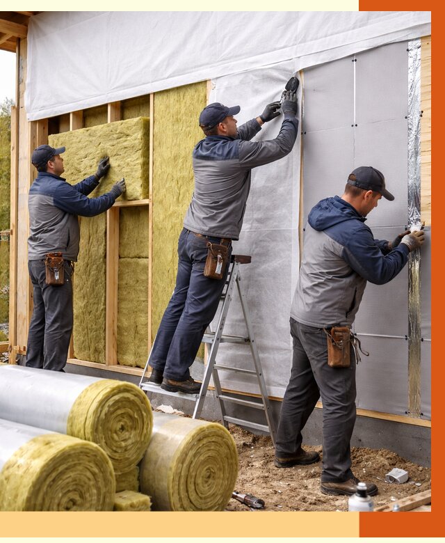 Утепление каркасного дома в Сланцах от 4339 руб./м2 — профессионально | ТепломастерСлы