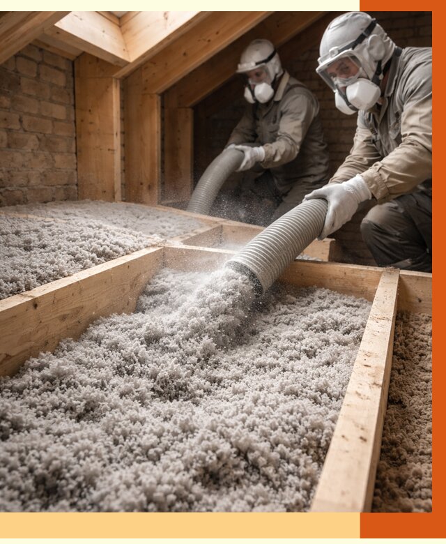 Утепление коттеджа эковатой в Сланцах от 2583 руб./м² — комплексная задувка и монтаж | ТепломастерСлы