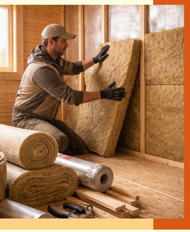 Утепление бани в Сланцах под ключ от 4649 руб./м2 — утеплить потолок, пол и стены | ТепломастерСлы