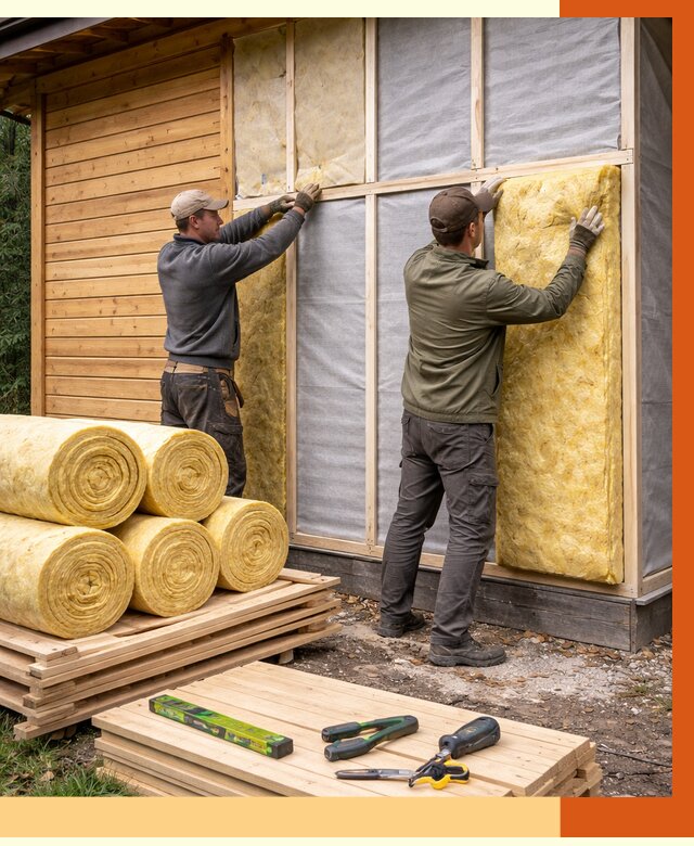 Утепление бани снаружи в Сланцах от 87822 руб. под ключ | ТепломастерСлы