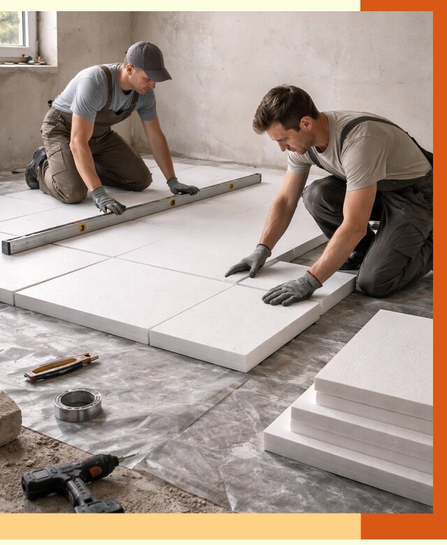 Утепление бетонного пола в Сланцах от 2583 руб/м2 — монтаж и цена | ТепломастерСлы