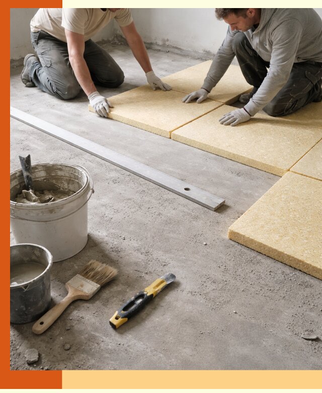 Утепление бетонного пола в Сланцах профессионально и недорого