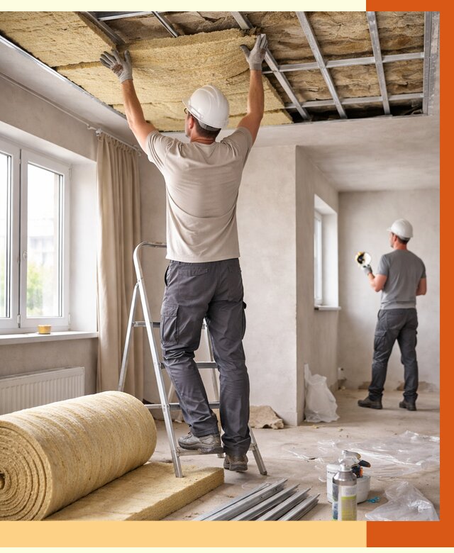 Утепление потолка в частном доме в Сланцах от 982 руб./м² — работы под ключ | ТепломастерСлы