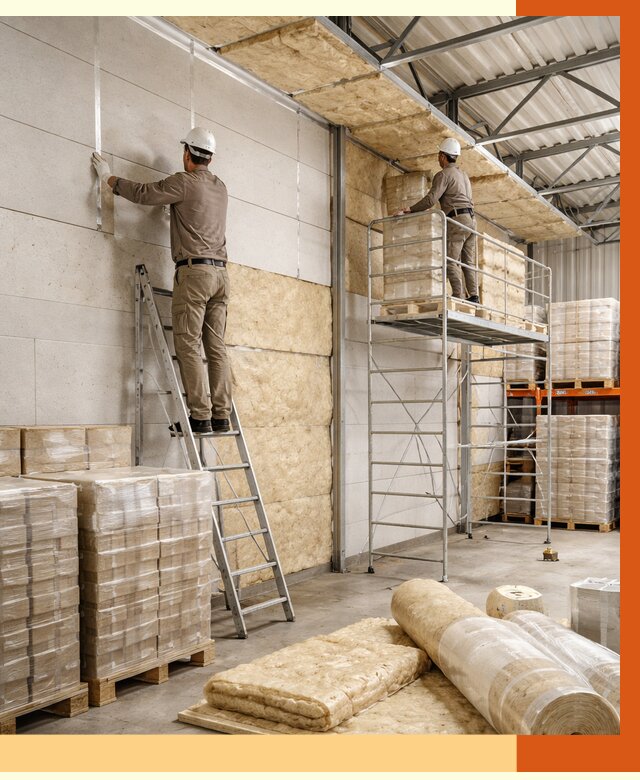 Утепление склада готовой продукции в Сланцах от 2015 руб./м2 — комплексно | ТепломастерСлы