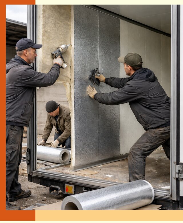 Утепление холодильного кузова в Сланцах — монтаж и теплоизоляция