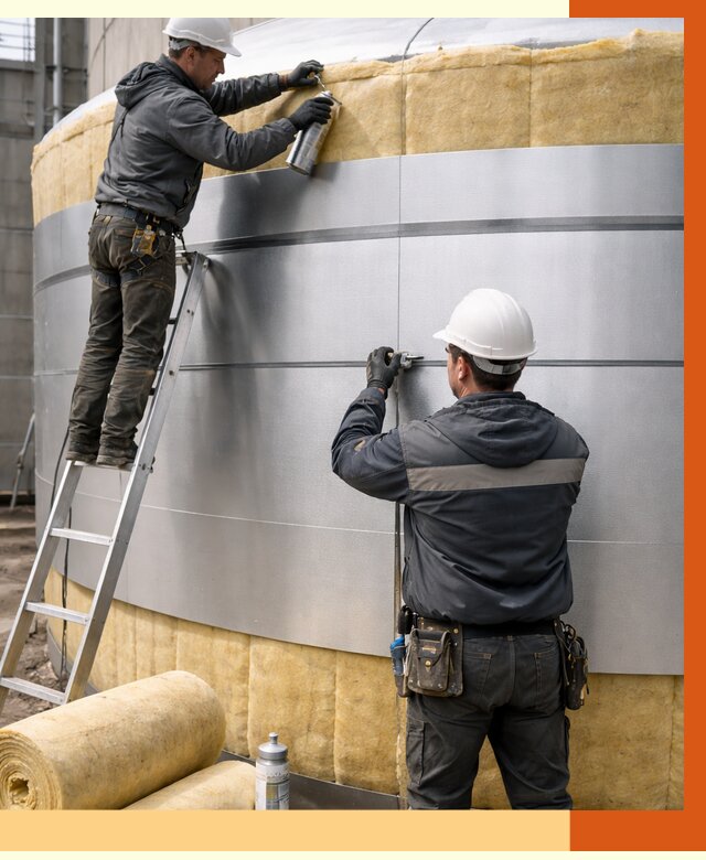 Утепление цистерны в Сланцах пенополиуретаном от 14981 руб. под ключ | ТепломастерСлы