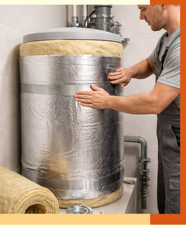 Утепление бойлера в Сланцах от 4649 руб. под ключ | Утепление ППУ | ТепломастерСлы