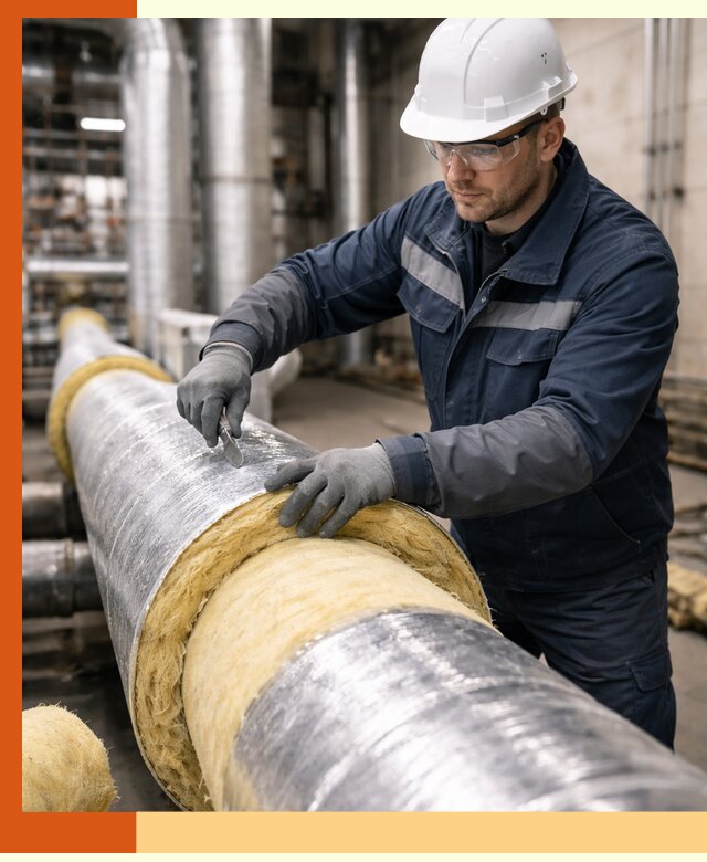 Утепление технологического оборудования и заводских установок в Сланцах