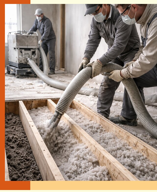 Заполнение полостей межэтажного перекрытия в Сланцах эффективно и герметично