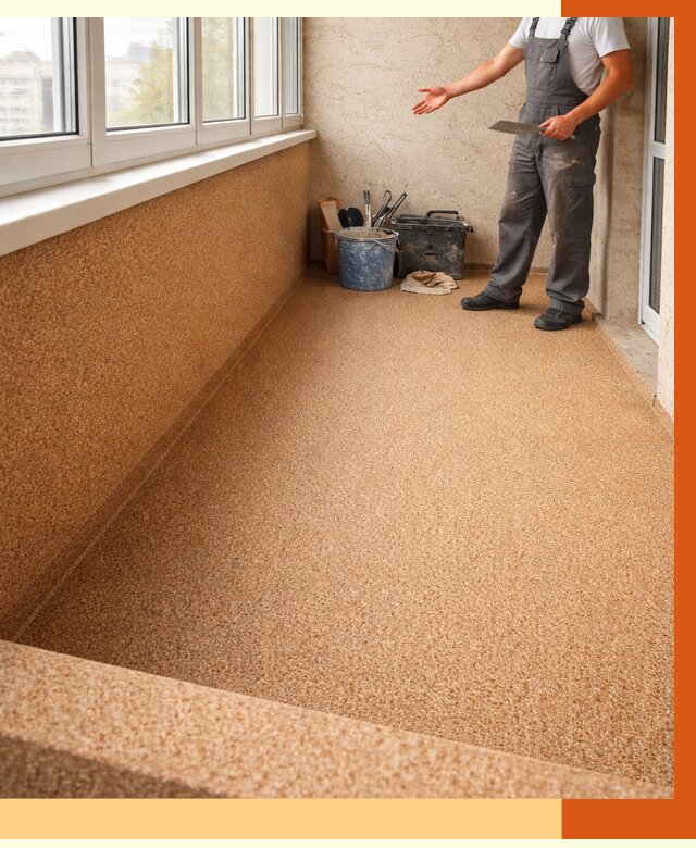 Утепление балкона жидкой пробкой в Сланцах от 3771 руб/м² под ключ | ТепломастерСлы