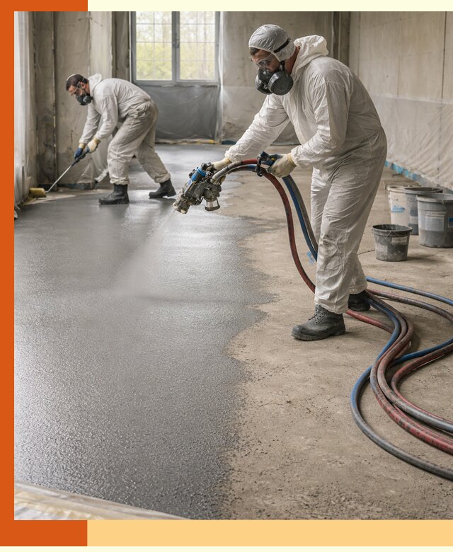 Гидроизоляция полимочевиной полов и конструкций в Сланцах