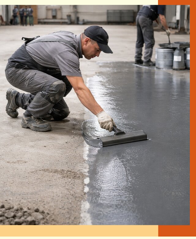 Гидроизоляция промышленного пола в Сланцах от 1240 руб./м2 — ТепломастерСлы специалисты под ключ