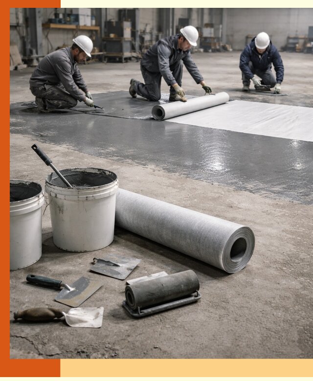 Гидроизоляция промышленного пола в Сланцах — защита и долговечность