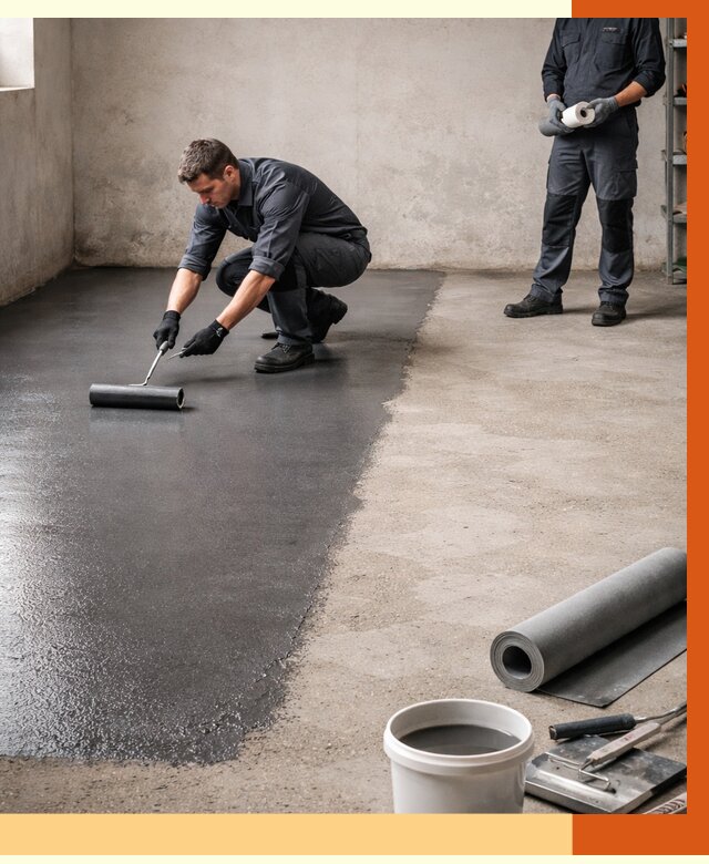 Гидроизоляция гаражного пола в Сланцах от 3616 руб./м² — ТепломастерСлы профессионально