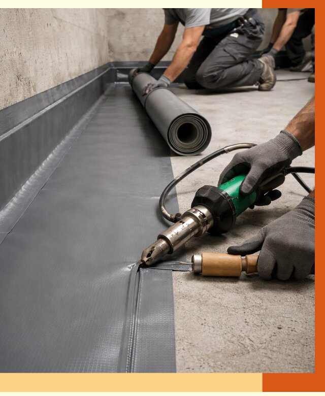 Монтаж гидроизоляционной мембраны в Сланцах от 1028 руб/м2 | ТепломастерСлы