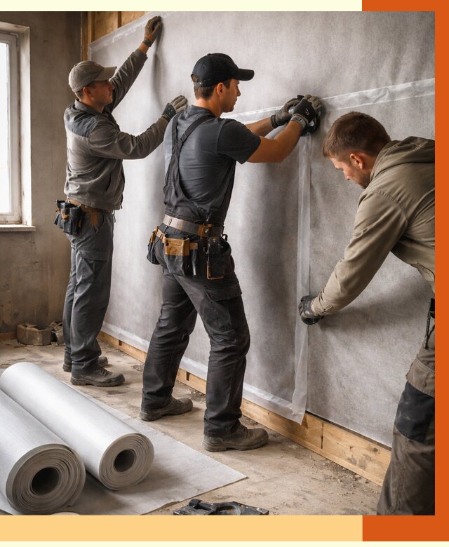 Монтаж ветроизоляции в Сланцах от 4649 руб./м2 — профессионально | ТепломастерСлы